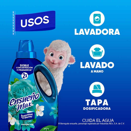 Ensueño Max Suavizante Frescura Azul 2.8l
