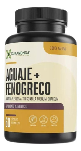 Aguaje + Fenogreco Kukamonga 60 Cápsulas Sabor Natural