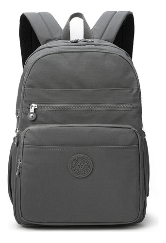 Mochila Portátil Mindesa Para Hombre Y Mujer, Mochila Escola Color D.grey Diseño De La Tela 18 Inches