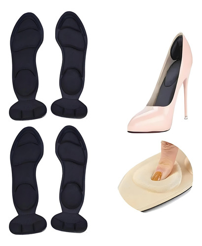 3 Pares Plantillas Memory Foam Antifatiga Absorbe El Sudor 3 Pares Negro