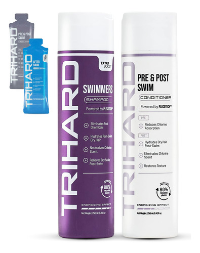 Conjunto De Cuidados Com O Cabelo Trihard Swimmers Shampoo +
