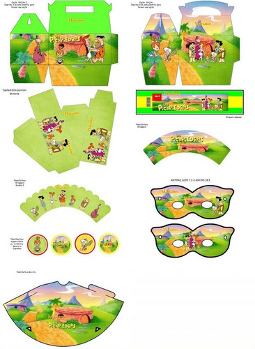 Kit Imprimible Candy Bar Los Picapiedras Fiesta 3x1