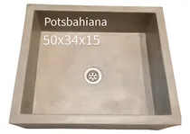 Comprar Bacha De Apoyo En Cemento Para Baño Tamaño 50x35x15