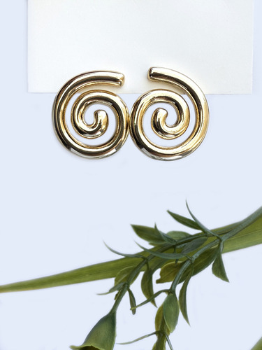 Aretes En Forma De Ola Espiral Para Mujer Oro Laminado 18k Moda Pendientes Para Playa Fina Elegante Ideal Para Regalo Dama