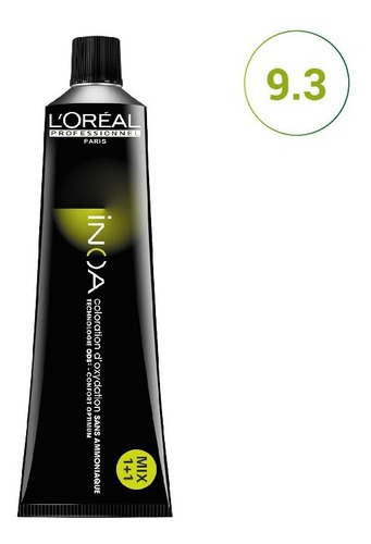 Kit Tintura L'Oréal  Professionnel Inoa tono 9.3 rubio muy claro dorado para cabello