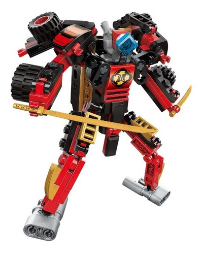 Bloques Ladrillo Juguete Robot Transformers Samurai 2 En 1