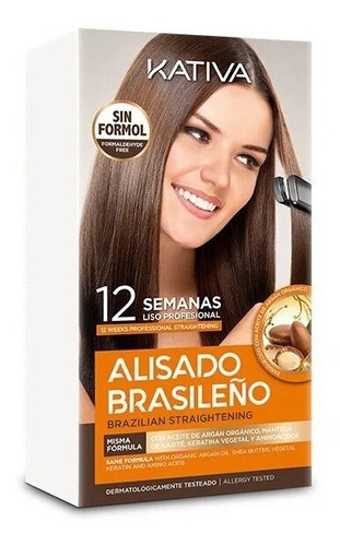 Kit De Alisado Brasileño Kativa Original 12 Semanas Alaciado