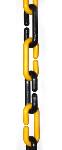 Cadena Plástica Eslabonada Negra-amarilla X 3m Fixser