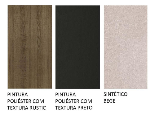 Mesa de comedor con tapa de madera, 4 sillas Samara Madesa Rpsb, color rústico/negro/sintético, beige, diseño de tela lisa