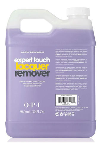 Opi Expert Touch Lacquer Remover X960ml