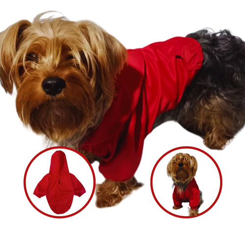 Chaqueta Hoodie Rompevientos/ Impermeable Para Perro T. L