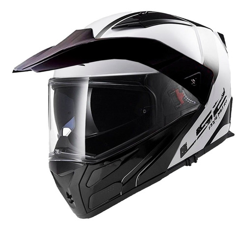 Casco Moto Ls2 Ff  324 Metro Evo Rapid Negro Blanco Matte 