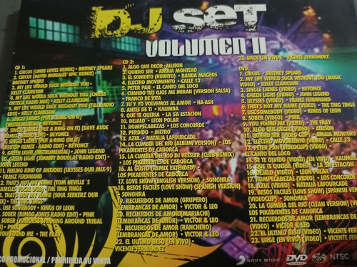 Dj Set Volumen 2 / Britney / Concorde / Allison / Kings Of (Usado)
