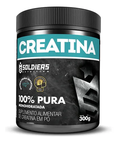 Creatina 300g Suplemento Monohidratada em pó 100% Pura - Soldiers...