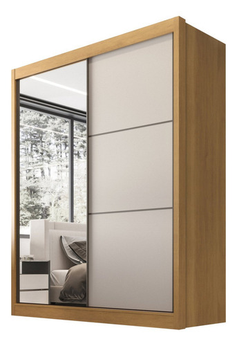 Guarda Roupa Casal 2 Portas 3 Gavetas Com Espelho 100% Mdf