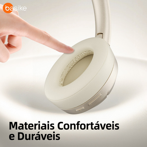 Fone De Ouvido Sem Fio Bluetooth Anc Redução De Ruído Ativo Cor Branco