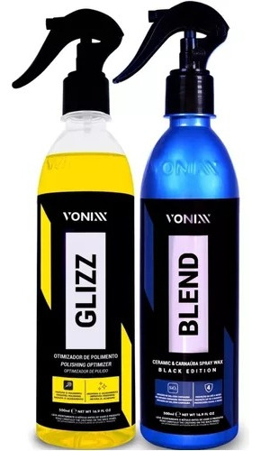 Cera Blend Spray Vonixx + Glizz Otimizador Polimentos