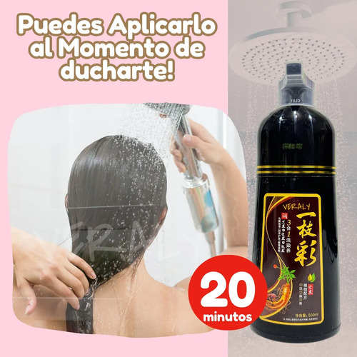 Shampoo Cubre Canas Con Tinte Para Cabello 500ml