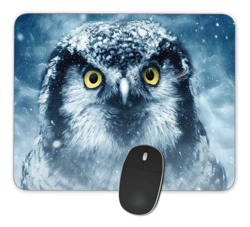 Gaming Mousepad Qj Cmj 9.45 X 7.9 Lechuza Nieve