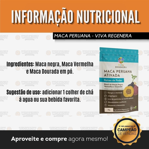 Imagem 5 de 7 de Maca Peruana Negra Dourada Vermelha - Energia Física Mental