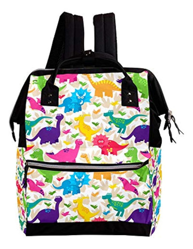 Lindo Dinosaurio Dino Patron Bolsa De Pañales Momia Mochil