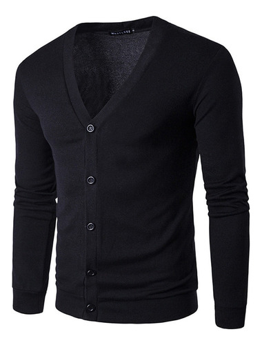 A) V 2021 Men's Organic V-neck Spring Cardigan