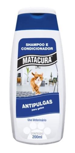 Shampoo E Condicionador Matacura Para Gatos 200 Ml