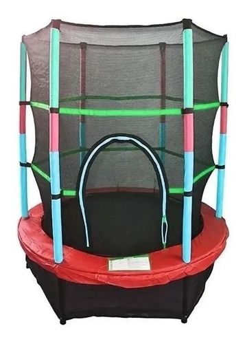 Imagen 1 de 6 de Cama Elastica Saltarina 1,4m Trampolin Proteccion Red Fd1400