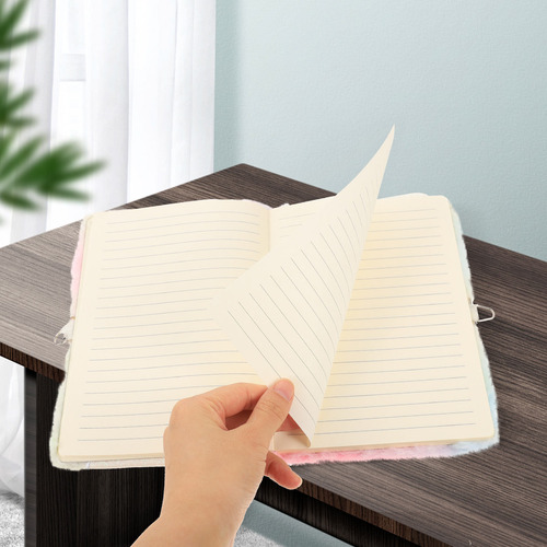 Cuaderno De Dibujos Animados Plush Diary Con Tapa De Felpa P