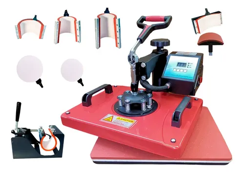 Plancha Sublimadora Kit Combo 8 En 1 29x38 Tlp Sublimación Color ...