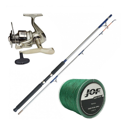 Kit Pesca Molinete Elite 6000 Vara S. Cast 2,13m Linha Multi