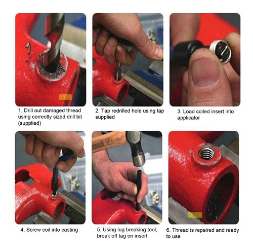 Kit De Reparación De Roscas De Acero Inoxidable Con Insertos
