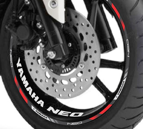 Friso + Adesivo Refletivo D10 Roda Moto Yamaha Neo 125