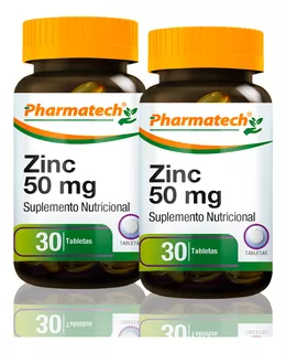 Zimc 50mg Pharmatech 30 Tabletas Pack X2