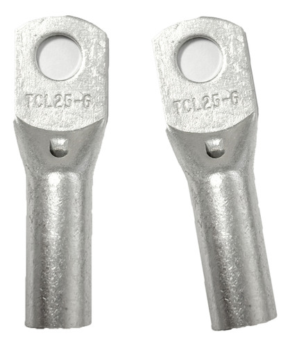 Kit 5 Terminais Compressão Dupla Cabos 25mm M6 Cor Prateado
