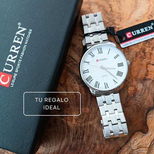 Reloj Hombre Analógico Acero Inox Clasico Vintage Curren8422