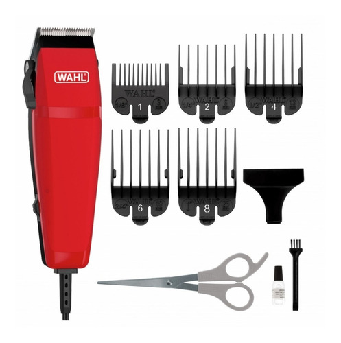 Wahl Easy Cut Roja Máquina Cortar Pelo 10 Piezas Con Cable