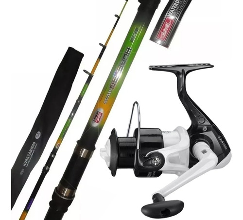 Combo Pesca Mar, Caña Waterdog Huracan + Reel Albatros 3 Rul