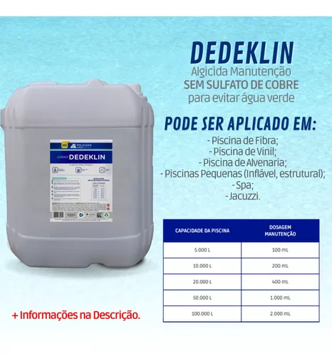 Dedeklin - Algicida Manutenção 5L