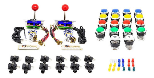 Kit De Controles Para Arcade Con Botón Para 2 Jugadores