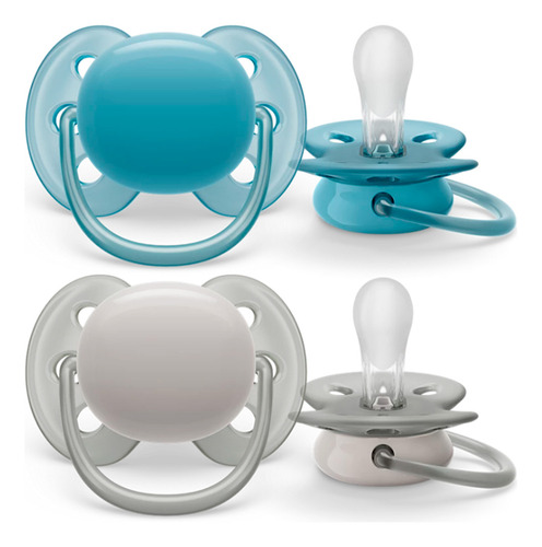 Philips Avent Ultra Soft 4 Chupones, 6-18m Mod. Scf091/36 Color Multicolor Período De Edad 6-18 Meses