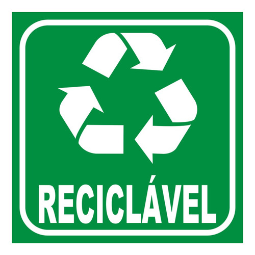 Adesivos Para Lixeiras/lixos Reciclável E Orgânico 12x12