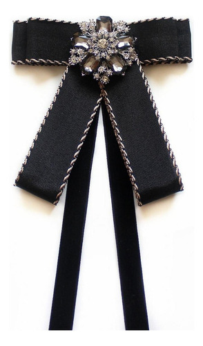 Broche De Laço De Fita Boquio Bownot Para Preto
