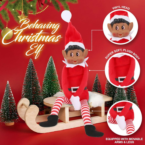 Peluche De Elfo Navideño Que Se Comporta Mal, Muñeca Larga Y