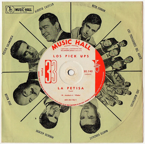 Los Pick Ups Gavilan Pollero / Petisa 1963 Vinilo Simple 45