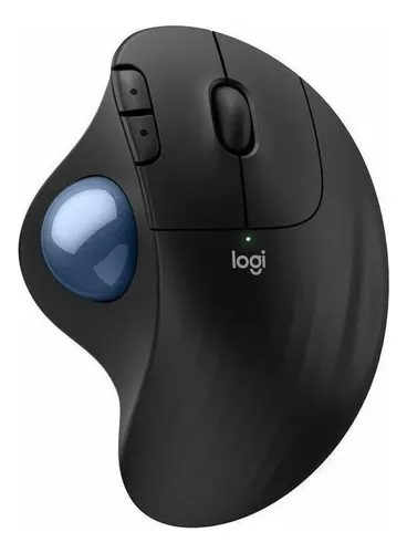 Trackball Sem Fio Logitech Ergo M575s Com Bola Preta E Azul