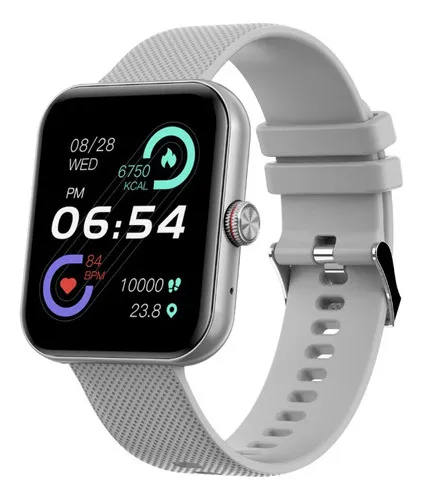 Smartwatch Aiwa Aw-sf6 1.7'' Caja Negra, Malla Gris Y Rosa Color de la caja Negro