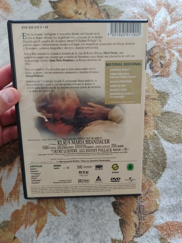 Out Of Africa - África Mía (1985). Dvd Original (Usado)