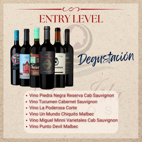 Imagen 3 de 10 de Vino Caja Degustación Entry Level Tintos 6 Botellas --