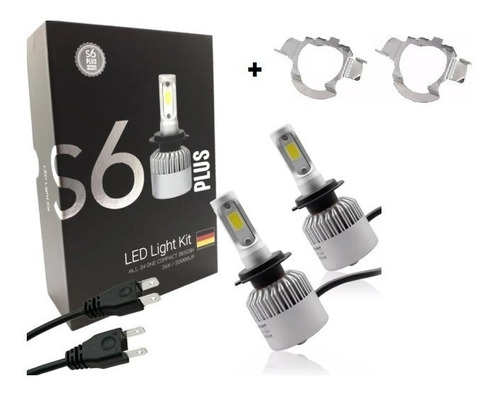 Kit Cree Led  16000 Lm H7 + Adaptador Chapita  Vw Bora Vento